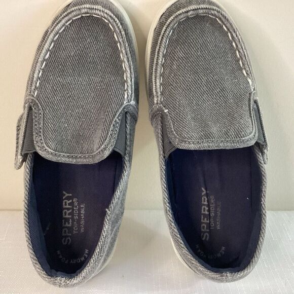 Sperry Unisex Kids Slip on Dark gray Sneakers Size 11 - Picture 2 of 7